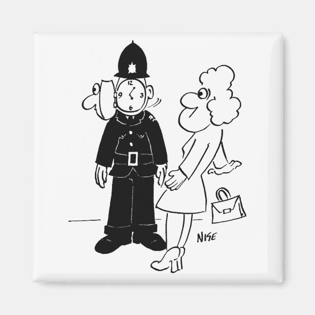 Imã Capacete de Relógio do Policial (Frente)