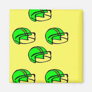 Imã Capacete verde de futebol
