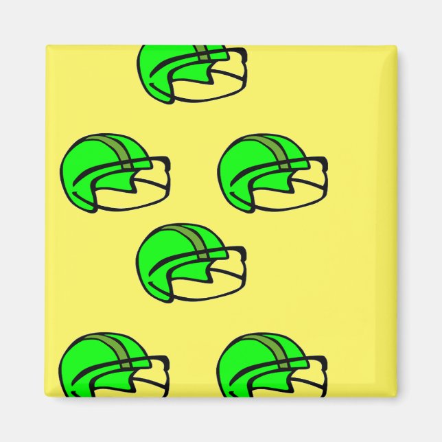 Imã Capacete verde de futebol (Frente)