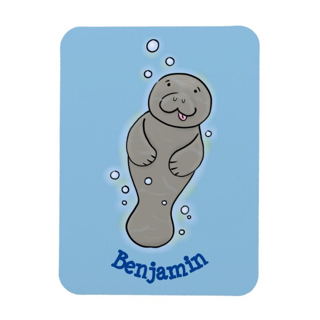 Ímã Capateiro bonito com ilustração de bolhas (Vertical)