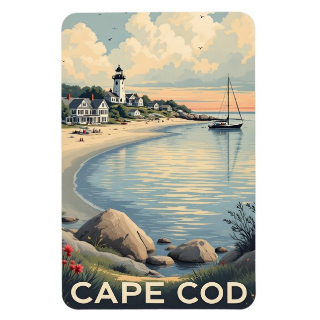 Ímã Cape Cod Massachusetts (Vertical)