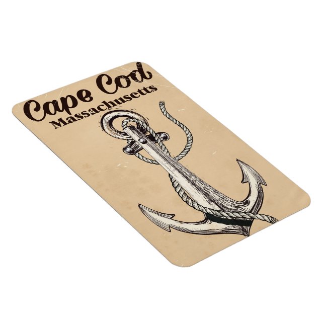 Ímã Cape Cod Massachusetts Cartaz de viagem vintage (Lado Direito)