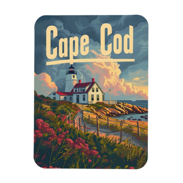 Ímã Cape Cod Vintage (Vertical)