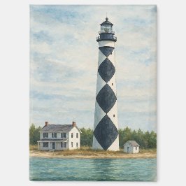 Imã Cape Lookout Lighthouse Watercolor