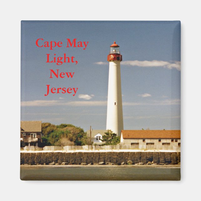 Imã Cape May Light, Nova Jersey Magnet (Frente)