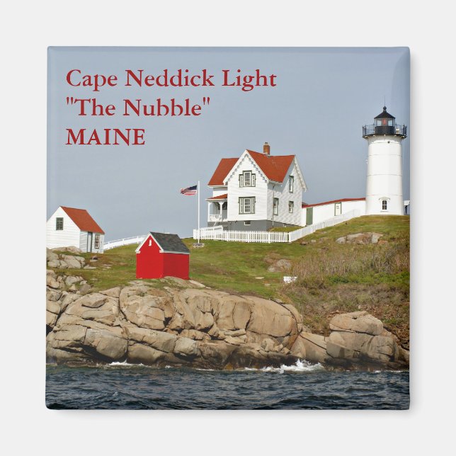 Imã Cape Neddick Light, Maine Magnet (Frente)