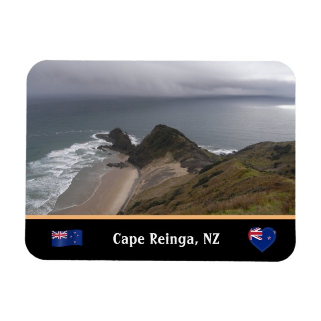Ímã Cape Reinga & Maori Legends /Magnet Nova Zelândia (Horizontal)