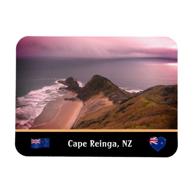 Ímã Cape Reinga & Maori Legends /Nova Zelândia (Horizontal)
