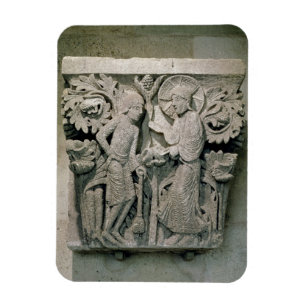 Ímã Capital de coluna que descreve o cristo e o James