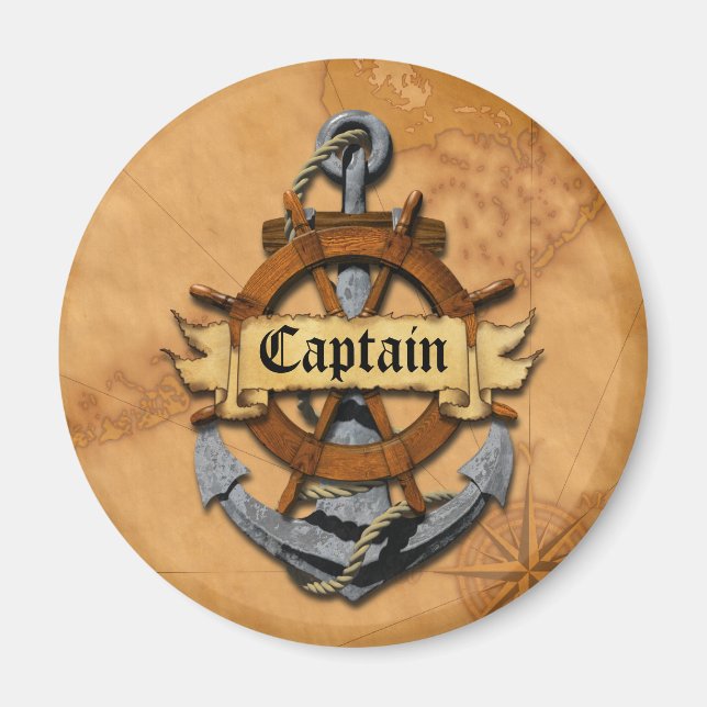 Imã Capitão Âncora E Roda (Frente)