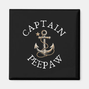 Imã Capitão Bunnyaw Barco Vela Náutica Âncora Vintage