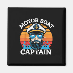 Imã Capitão de Barco a Motor Retro Náutico Legal Ocean