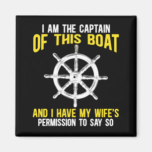 Imã Capitão de Barco Navegando Humor de Barco