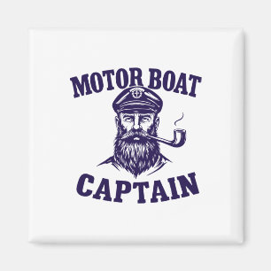 Imã Capitão do Barco a Motor Camiseta Engraçado Conjun