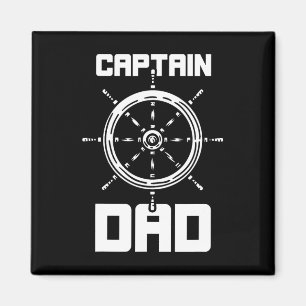 Imã Capitão Pai Pilotando Navio Barco Iate Pai Papai
