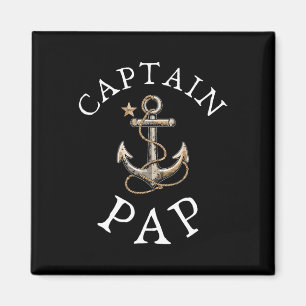 Imã Capitão Pap Boat Navegando Barco Vintage Anchor Fu