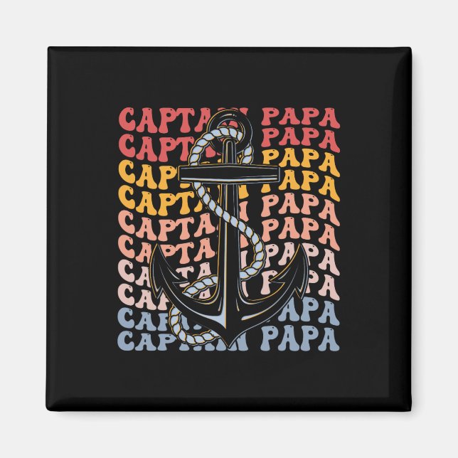 Imã Capitão Papa Groovy Navegando Papa  (Frente)