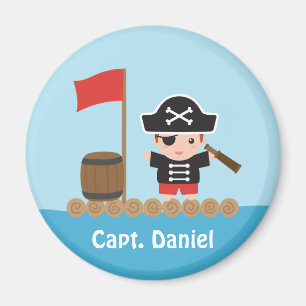 Imã Capitão Pirata do Oceano Bonito Menino da Jangada