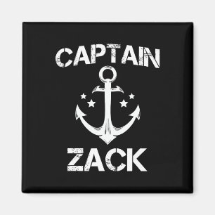 Imã Capitão Zack Funny Birthday Personalizado Boat