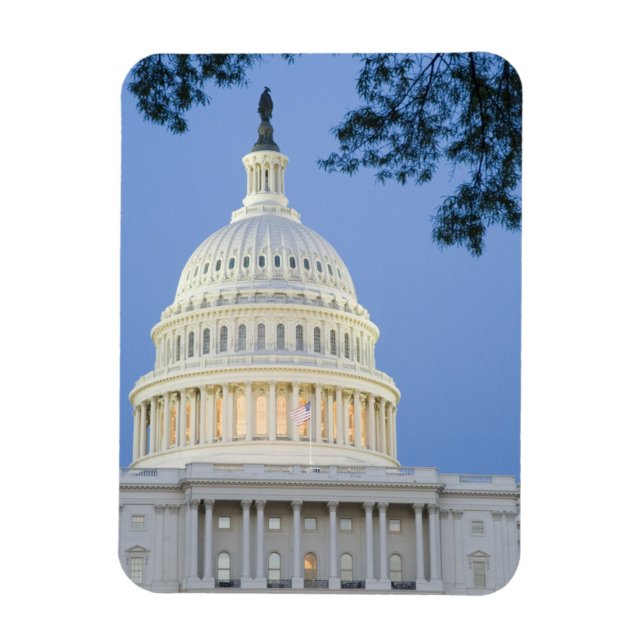 Ímã Capitol dos EUA ao anoitecer, Washington D.C. (Dis (Vertical)