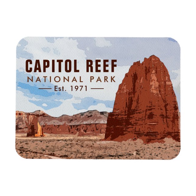 Ímã Capitol Reef National Park Catthedral Valley Loop (Horizontal)