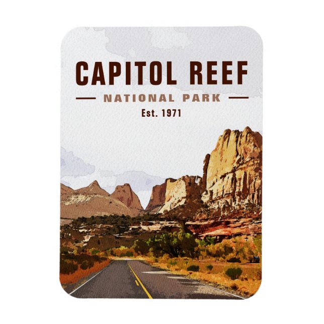 Ímã Capitol Reef National Park Catthedral Valley Loop (Vertical)