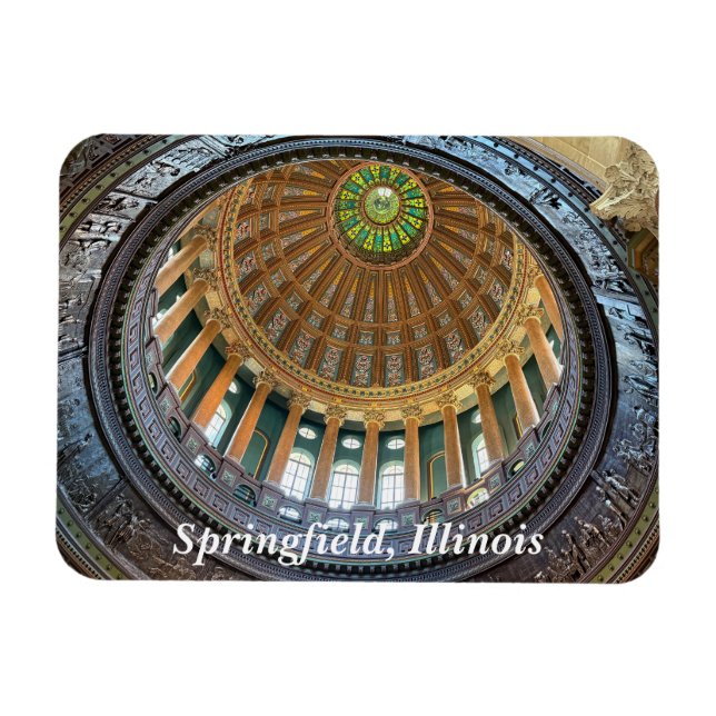 Ímã Capitólio estadual de Illinois em Springfield, IL (Horizontal)