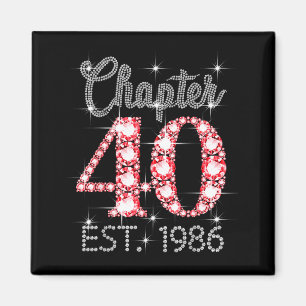 Imã Capítulo 40 Est 1986 Feliz 40º Aniversário Menina