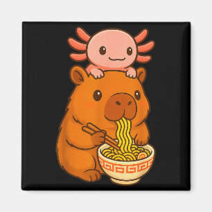Imã Capivara Anime Ramen Axolote Gráfico Engraçado Kaw