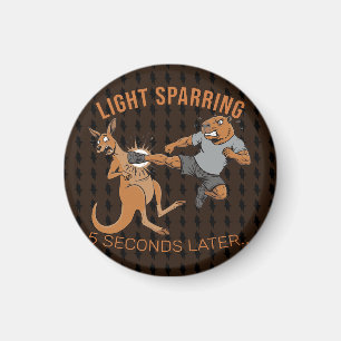 Imã Capivara Engraçada vs Canguru Sparring Leve MMA Me