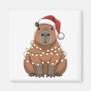 Imã Capivara Natal Correspondência Divertida Papai Noe