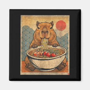 Imã Capivara Ramen Japonês Gráfico Divertido Kawaii An