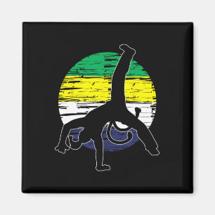 Imã Capoeira Retro - Amante de Artes Marciais Kickboxi