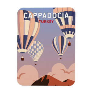 Ímã Cappadocia Turquia Retro Viagem Art Vintage