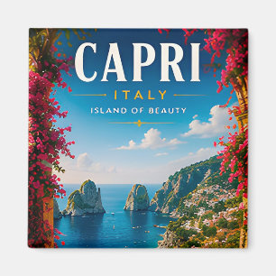 Imã 🏝️ Capri Itália Fuga Costeira Decoração de Casa �