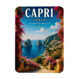 Ímã 🏝️ Capri Itália Fuga Costeira Decoração de Casa �