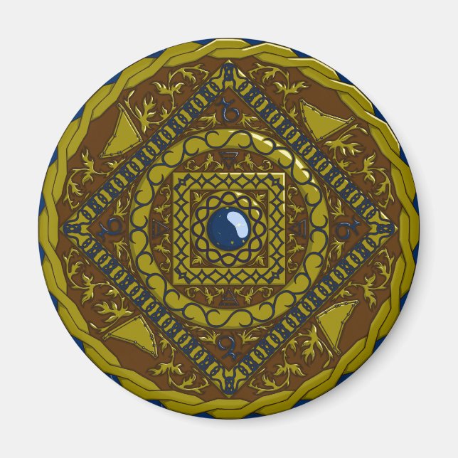 Imã Capricorn Mandala Magnet (Frente)