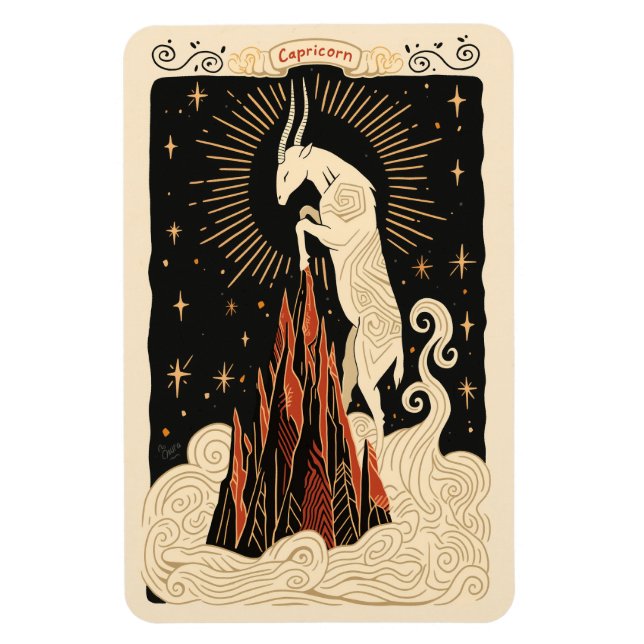 Ímã Capricórnio Celestial de Magnetos Flexíveis (Vertical)