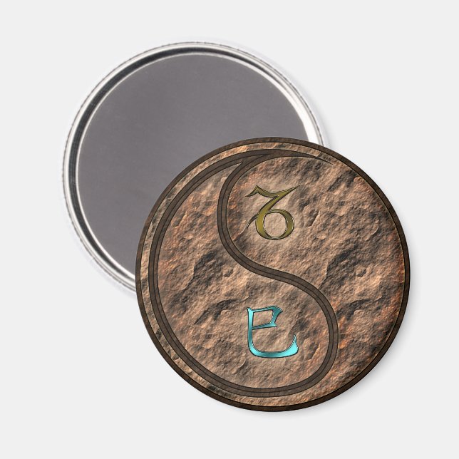 Imã Capricórnio & Cobra da Terra (Front/Back)