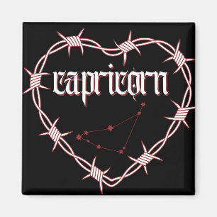 Imã Capricórnio Constelação Gótica Design