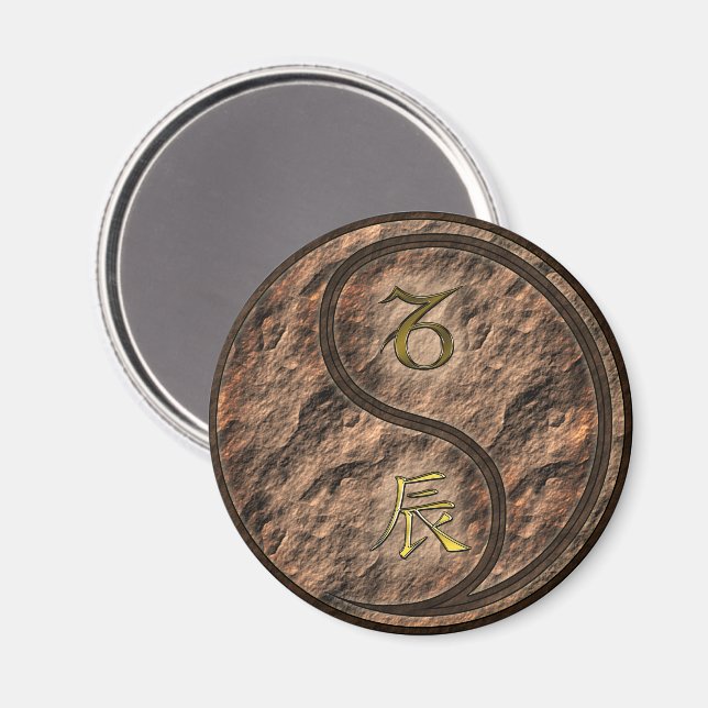 Imã Capricórnio e Dragão de Terra (Front/Back)