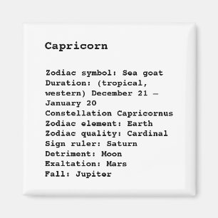 Imã Capricórnio - Símbolo Zodiac - Astrologia - pret