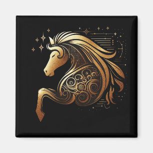 Imã Capricórnio Zodíaco Cavalo Dourado Astrologia