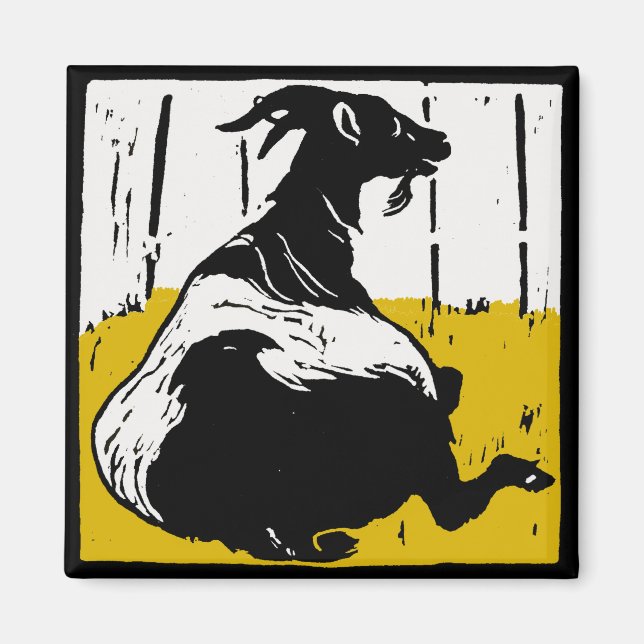 Imã Caprinos vitorianos de Fazenda de madeira (Frente)