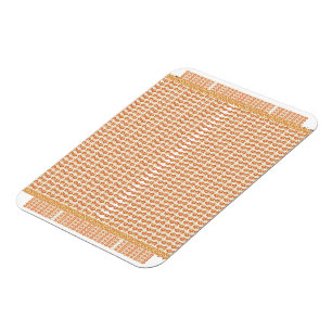 Ímã Captivando Fundo Laranja e Quadrados Brancos