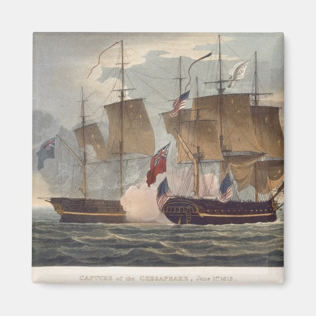 Imã Captura do Chesapeake, 1rua de junho de 1813, pass (Frente)