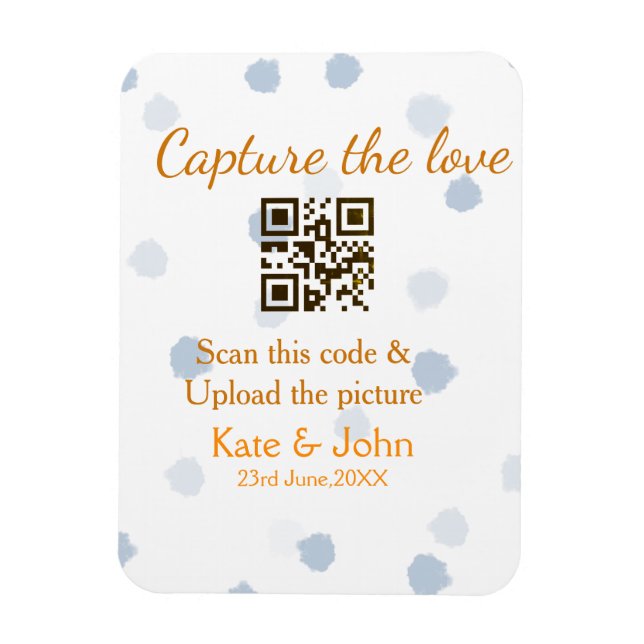 Ímã Capturar o amor adicionar QR scan carregar imagem  (Vertical)