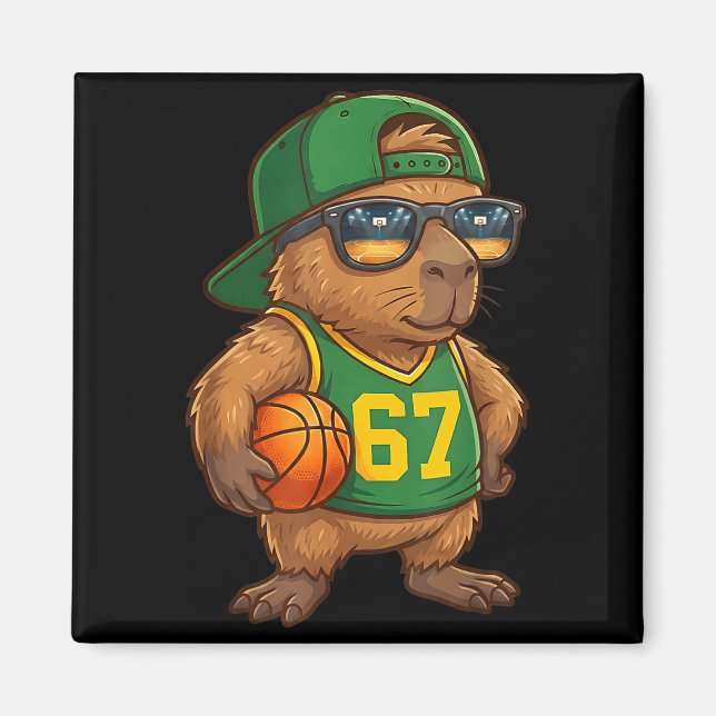 Imã Capybara Basketball 67 Gen Alpha Slang Srts Men Bo (Frente)