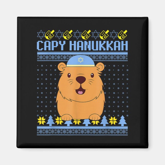 Imã Capybara Hanukkah Capy Hanukkah Chanukah Jewish Ki (Frente)