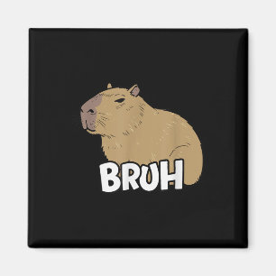 Imã Capybara Meme Dizendo Bruh Com Meninas Capybara
